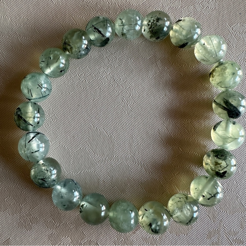 Prehnite 10mm Beaded Bracelet